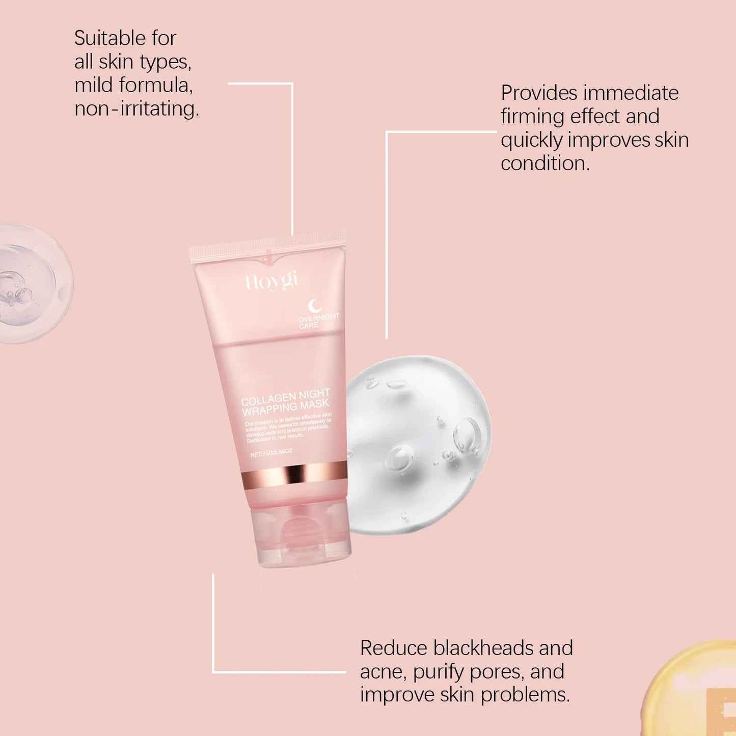 Mascarilla de Colágeno Peel-Off Nocturna – Hidratación Profunda y Rejuvenecimiento