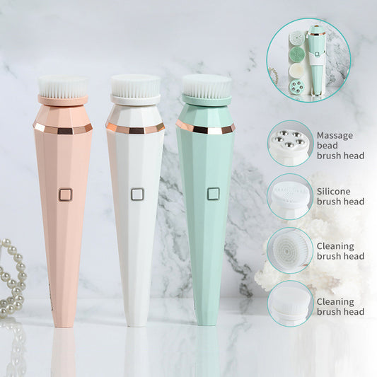 Cepillo Eléctrico 4-en-1 USB – Limpieza Profunda y Masaje Facial