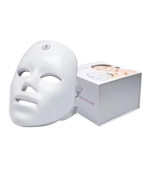 Mascarilla Facial LED de 7 Colores con Fototerapia – Recargable para Rejuvenecimiento, Lifting y Luminosidad